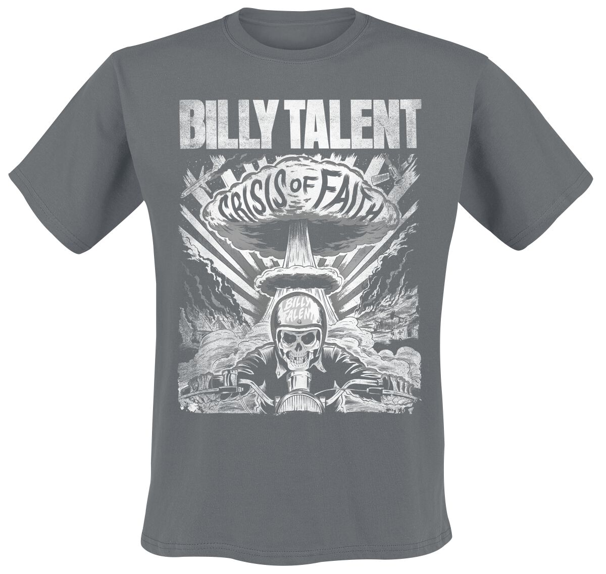 Billy Talent T-Shirt - Crisis Of Faith Cover Distressed - S bis XXL - für Männer - Größe S - charcoal  - Lizenziertes Merchandise! von Billy Talent