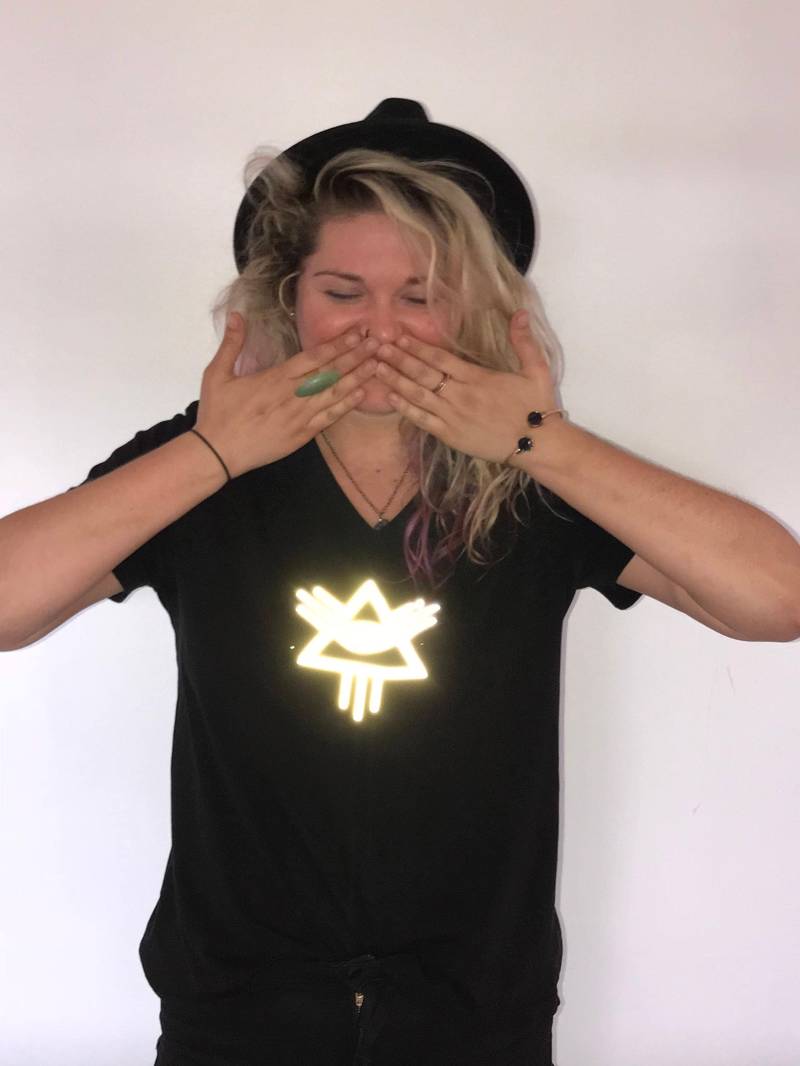 Allsehendes Auge Pyramide - Illuminati Reflective Design Reflektierendes Bügelbild/Heat Transfer Patch Für Kleidung. Nachtsichtbarkeit von BillyBeSeen