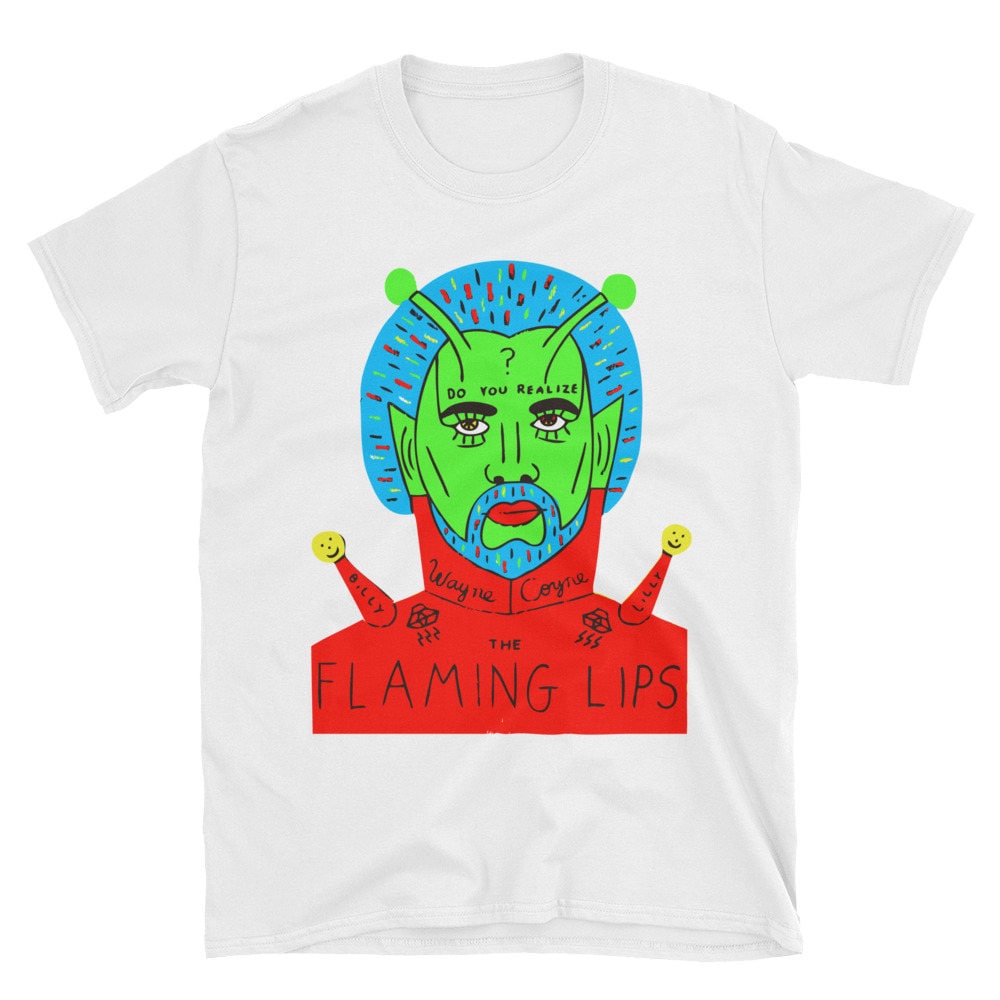Billy Lilly Wayne Coyne Flammenden Lippen Kurzarm Unisex T-Shirt Billy Lilly Wayne Coyne Flammenden Lippen Kurzarm Unisex T-Shirt von BillyLillyUniverse