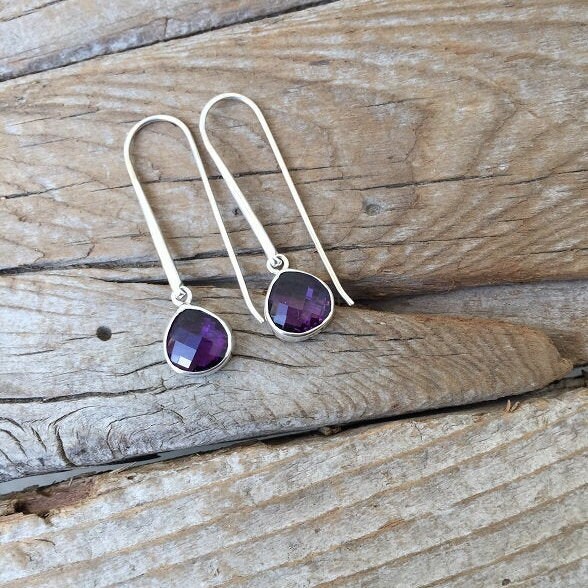 Amethyst Ohrringe Handgefertigt in Sterling Silber 925 von Billyrebs