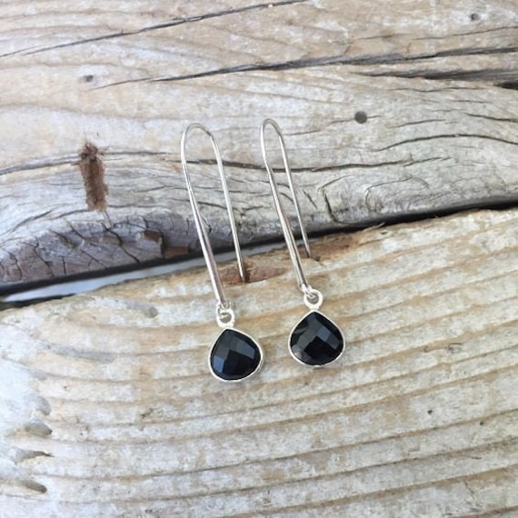 Schwarze Onyx Ohrringe Handgefertigt in Sterling Silber 925 von Billyrebs