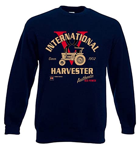 Bimaxx® Sweatshirt | Authentic Red Power V8 IHC | Navyblau | Größe 3XL von Bimaxx