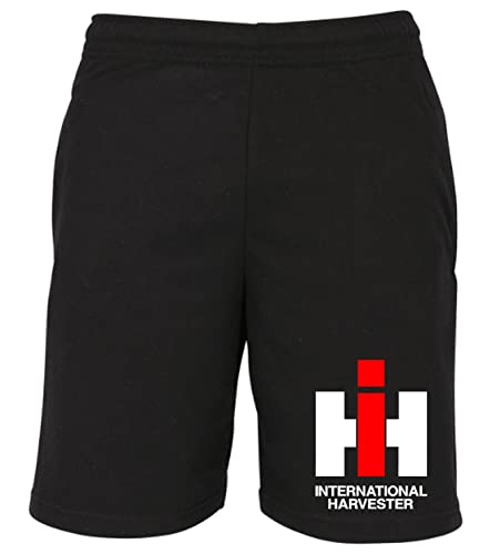 Bimaxx Herren Shorts IHC Int. Harvester Kurze Sommerhose Traktor Schlepper Trecker | Schwarz | Größe L von Bimaxx