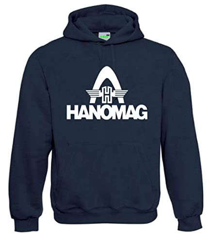 Bimaxx Hoodie Hanomag Rheinstahlbogen Oldtimer-Sweathirt | Herren, Langarm, großer Brustdruck | Navylau | Größe L von Bimaxx