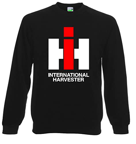 Bimaxx IHC Pullover International Harvester Herren Sweatshirt Langarm Rundhals | schwarz | Größe 3XL von Bimaxx