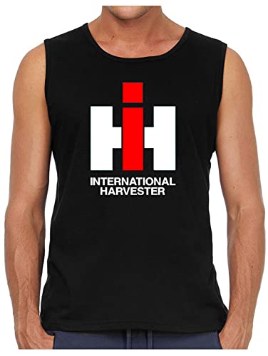 Bimaxx Tank-Top IHC International Harvester Oldtimer-Muskelshirt | Herren, Ärmellos, Brustdruck | Schwarz | Größe XXL von Bimaxx