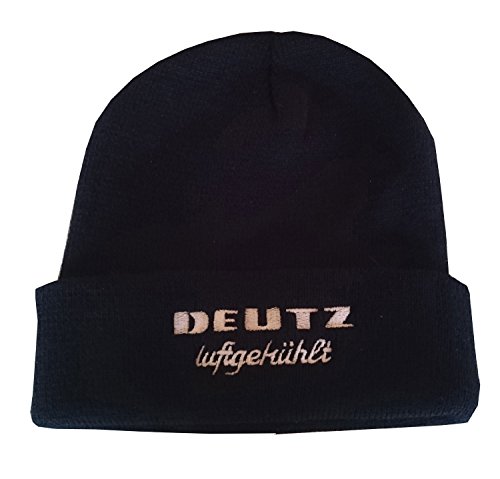 Deutz Luftgekühlt Beanie Oldtimer Rollmütze Kappe | Schwarz von Bimaxx