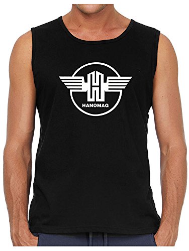 Bimaxx Tank-Top Hanomag Oldtimer-Muskelshirt | Herren, Ärmellos, Brustdruck | Schwarz | Größe XL von Bimaxx