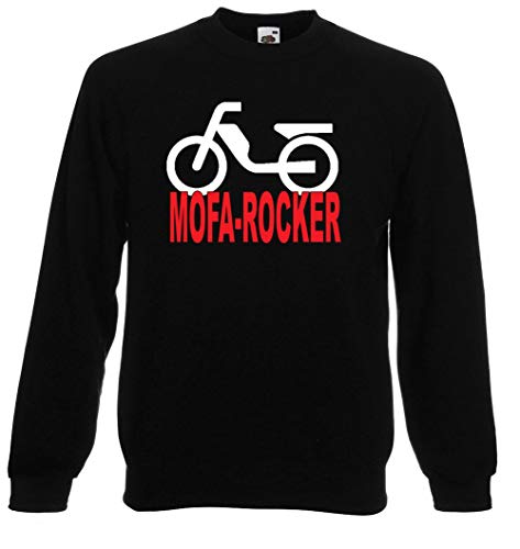 Pullover | Mofa-Rocker | Schwarz | Druck in weiß/rot | Größe L von Bimaxx