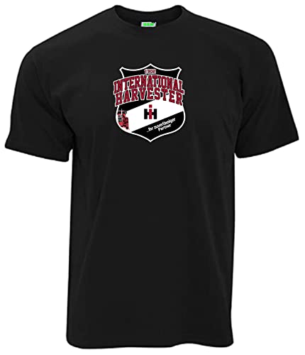 T-Shirt | IHC International Harvester Brustdruck mittig | Schwarz | Größe XXL von Bimaxx