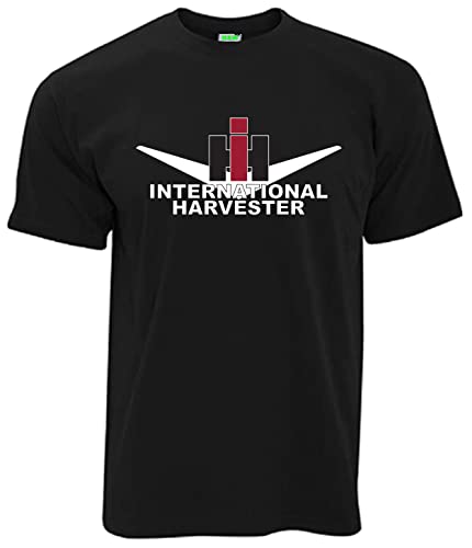 T-Shirt - IHC International Harvester Classic V Oldtimer-Shirt | Herren, Kurzarm, Rundhals, Brustdruck | Schwarz | Größe 3XL von Bimaxx