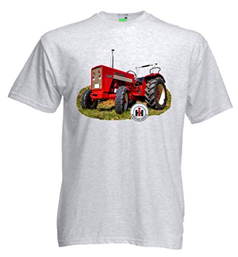 IHC McCormick 523 Oldtimer T-Shirt Herren Kurzarm Rundhals | Ashrau | Größe L von Bimaxx