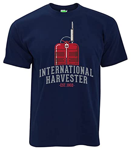 T-Shirt International Harvester IHC Traktor-Frontseite | Navyblau | Größe L von Bimaxx