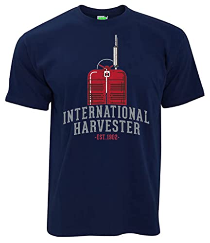 T-Shirt International Harvester IHC Traktor-Frontseite | Navyblau | Größe XXL von Bimaxx
