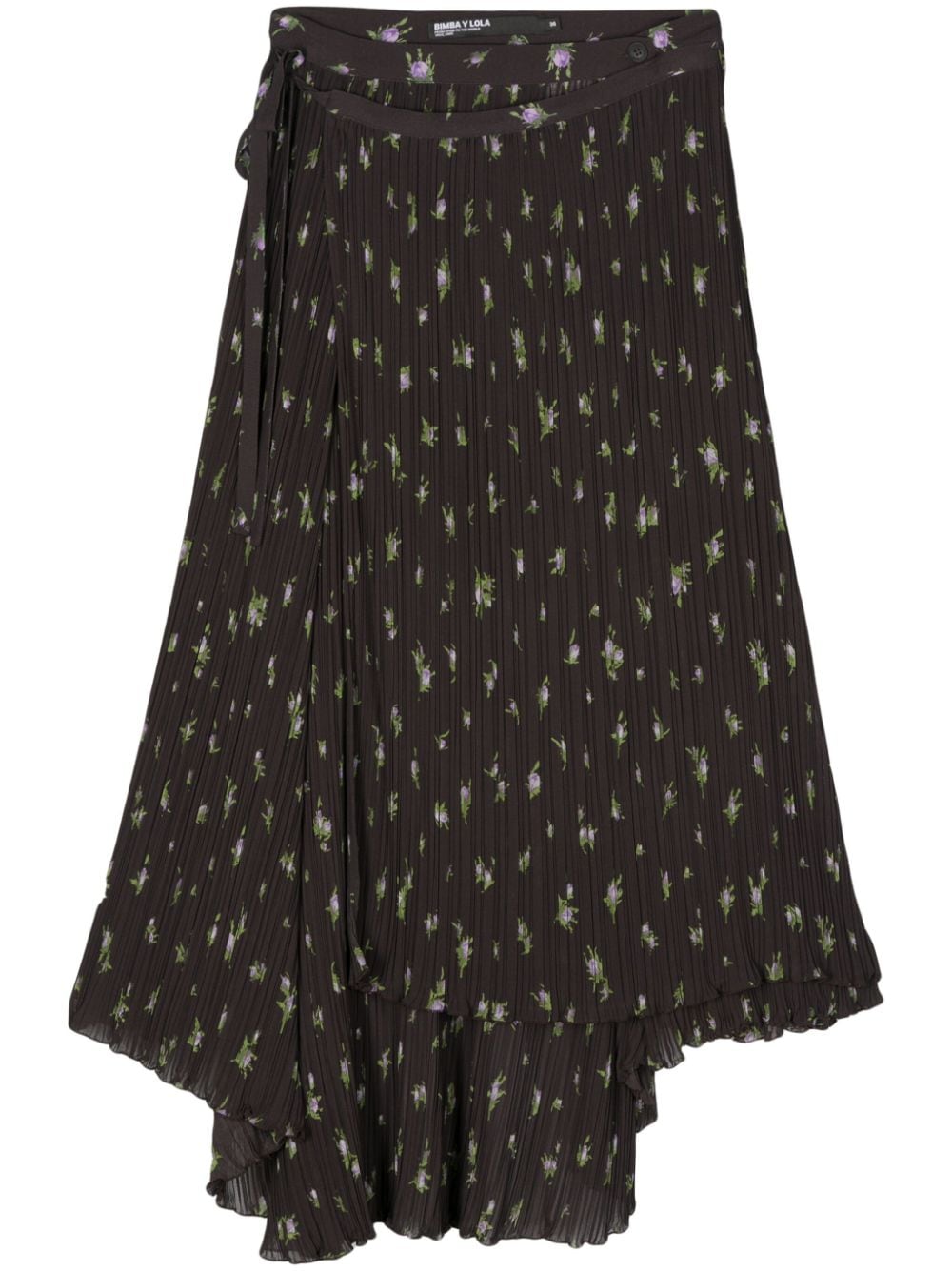 Bimba y Lola Faltenrock mit Blumen-Print - Schwarz von Bimba y Lola