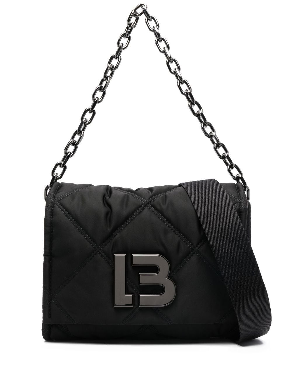 Bimba y Lola Gesteppte Schultertasche mit Logo-Schild - Schwarz von Bimba y Lola