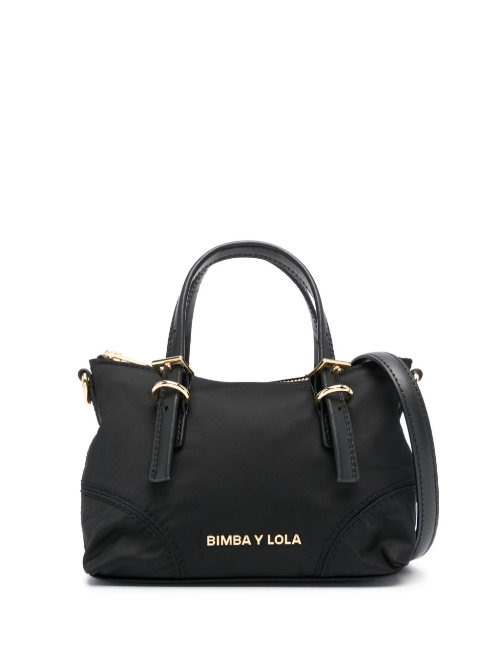 Bimba y Lola Shopper mit Logo - Schwarz von Bimba y Lola