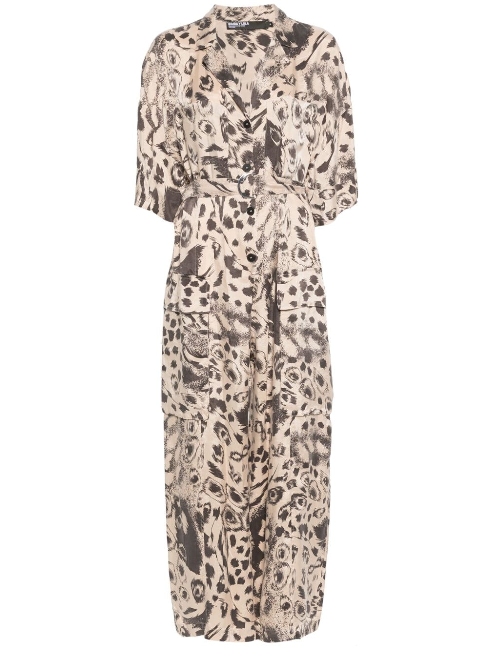 Bimba y Lola Jumpsuit mit Animal-Print - Nude von Bimba y Lola