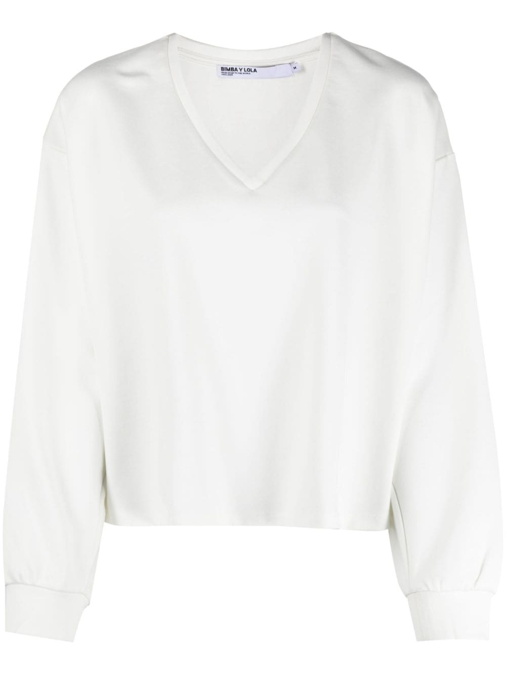 Bimba y Lola Langarmshirt mit V-Ausschnitt - Weiß von Bimba y Lola