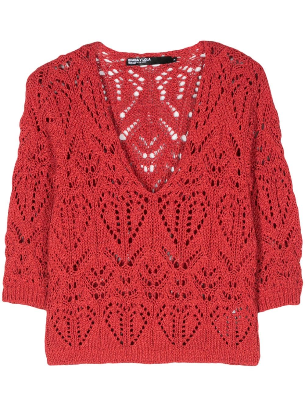 Bimba y Lola Pullover mit V-Ausschnitt - Rot von Bimba y Lola