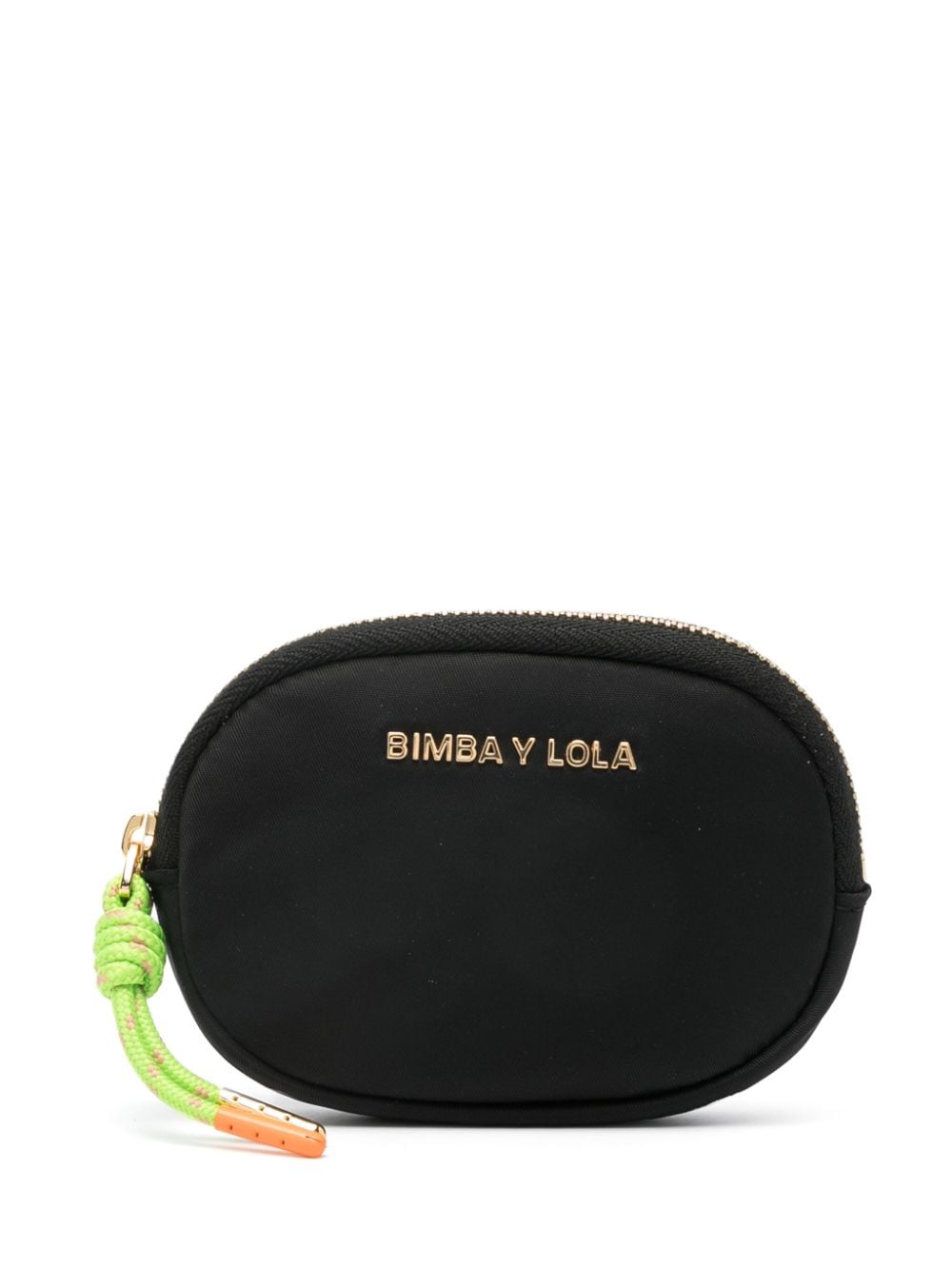 Bimba y Lola Rundes Portemonnaie mit Logo - Schwarz von Bimba y Lola