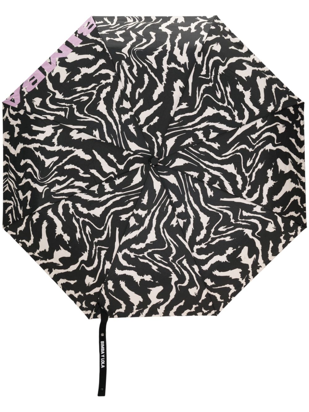 Bimba y Lola Tiger Regenschirm mit Print - Schwarz von Bimba y Lola