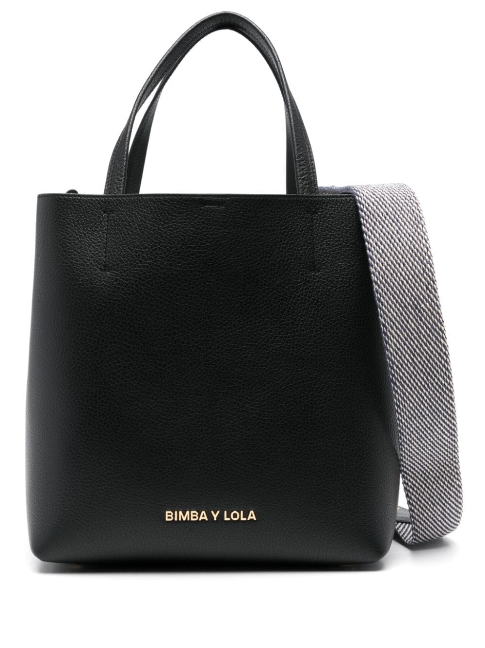 Bimba y Lola large Chihuahua leather tote bag - Schwarz von Bimba y Lola