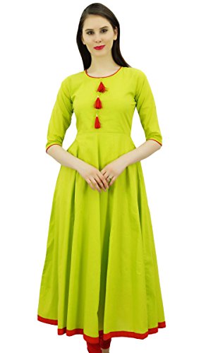 Bimba Damen Designer Ethnische Kurti Ausgestelltes Anarkali Kurta Kleid mit Tassele von Bimba