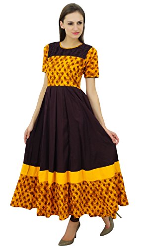 Bimba Lange Anarkali Kurti Halbarm Klassischen Kleid Indische Modekleidung von Bimba