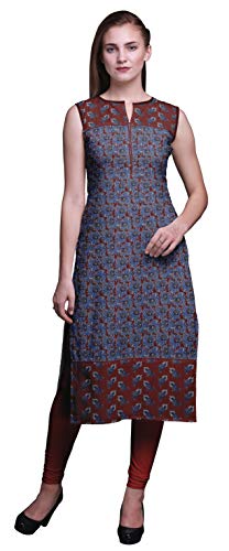 Bimba ärmellose Kurtis für Frauen gedruckt Frauen gerade Kurta Indian top XXX-Large von Bimba