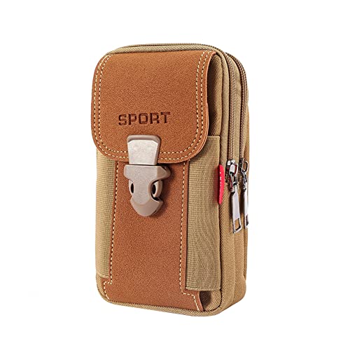 Multifunktionale Taktische Hüfttaschen Gürteltasche Herren Nylon Handy Gürteltasche Hüfttasche Herren Handytasche Multifunktional Bauchtasche für Camping Radfahren Geschenke für Herren (Orange) von Bimhayuu