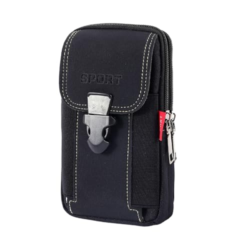 Multifunktionale Taktische Hüfttaschen Gürteltasche Herren Nylon Handy Gürteltasche Hüfttasche Herren Handytasche Multifunktional Bauchtasche für Camping Radfahren Geschenke für Herren (Schwarz) von Bimhayuu