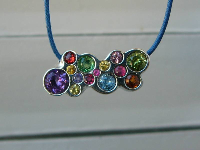 Nur Auf Bestellung 750Er Gelbgoldring Mit 11 Edelsteinen | Safire, Turmaline, Rubin, Peridot, Tanzanit, Zircon von Bimonia