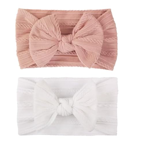 2 Stück Stirnband Baby MäDchen Baby Stirnband MäDchen 0-3 Monate MäDchen Haarreif Kinder Fotoshooting Neugeborene Schleifen Haarband Newborn von BinXiaoQin
