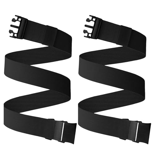 2 Stück Gürtel Ohne Löcher,Arbeitsgürtel Herren Verstellbar,Stretchgürtel Damen Easy,Elastischer Gürtel Herren Tactical,Stoffgürtel Damen Travel,für Outdoor,Arbeits und Sport usw des Schnalle Belt von BinXiaoQin