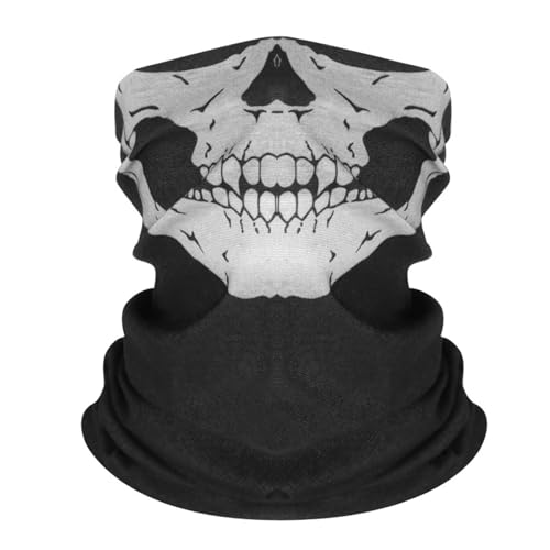 BinXiaoQin Halloween Masken Totenkopf Maske Herren,Schlauchschal Motorrad Halstuch Sturmhaube,Halstuch Motorrad Herren Multifunktionstuch,Ghost Horror Maske Skelett,Ski Sturmmaske von BinXiaoQin