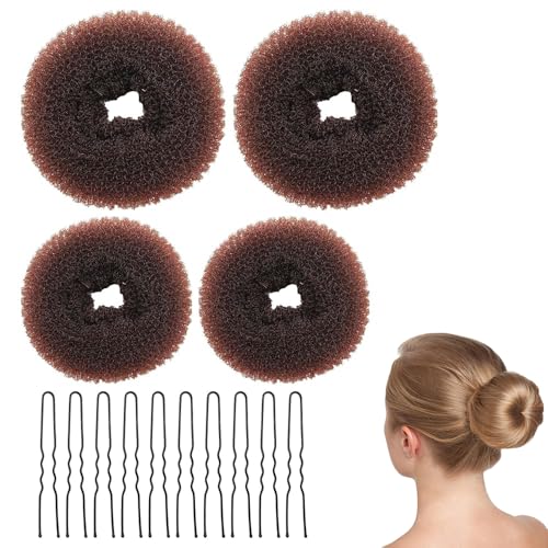 Duttkissen Hair Dutt Maker Haargummi Haarnetz Dutt Haarteil Bun Haar Duttkissen Groß Haare Haarkissen BröTchen-Haartwister Haarnetz Ballett Kinder Buns Dutt Kissen Donuts Frisuren ZubehöR Haardonut von BinXiaoQin