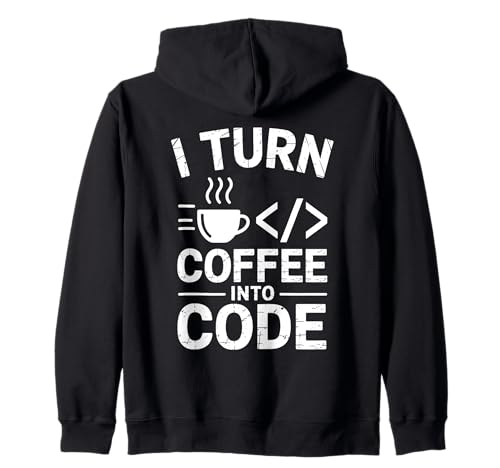 Ich mache aus Kaffee Coding Geeks for Men im Code-Vintage-Stil Kapuzenjacke Ich mache aus Kaffee Coding Geeks for Men im Code-Vintage-Stil Kapuzenjacke von Binary Coding Code Computer Geek Geeks Coder