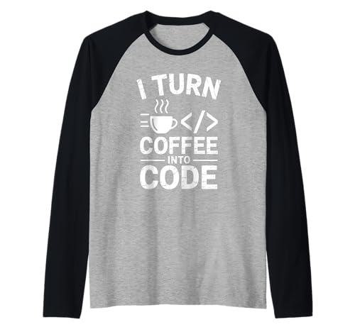 Ich mache aus Kaffee Coding Geeks for Men im Code-Vintage-Stil Raglan Ich mache aus Kaffee Coding Geeks for Men im Code-Vintage-Stil Raglan von Binary Coding Code Computer Geek Geeks Coder