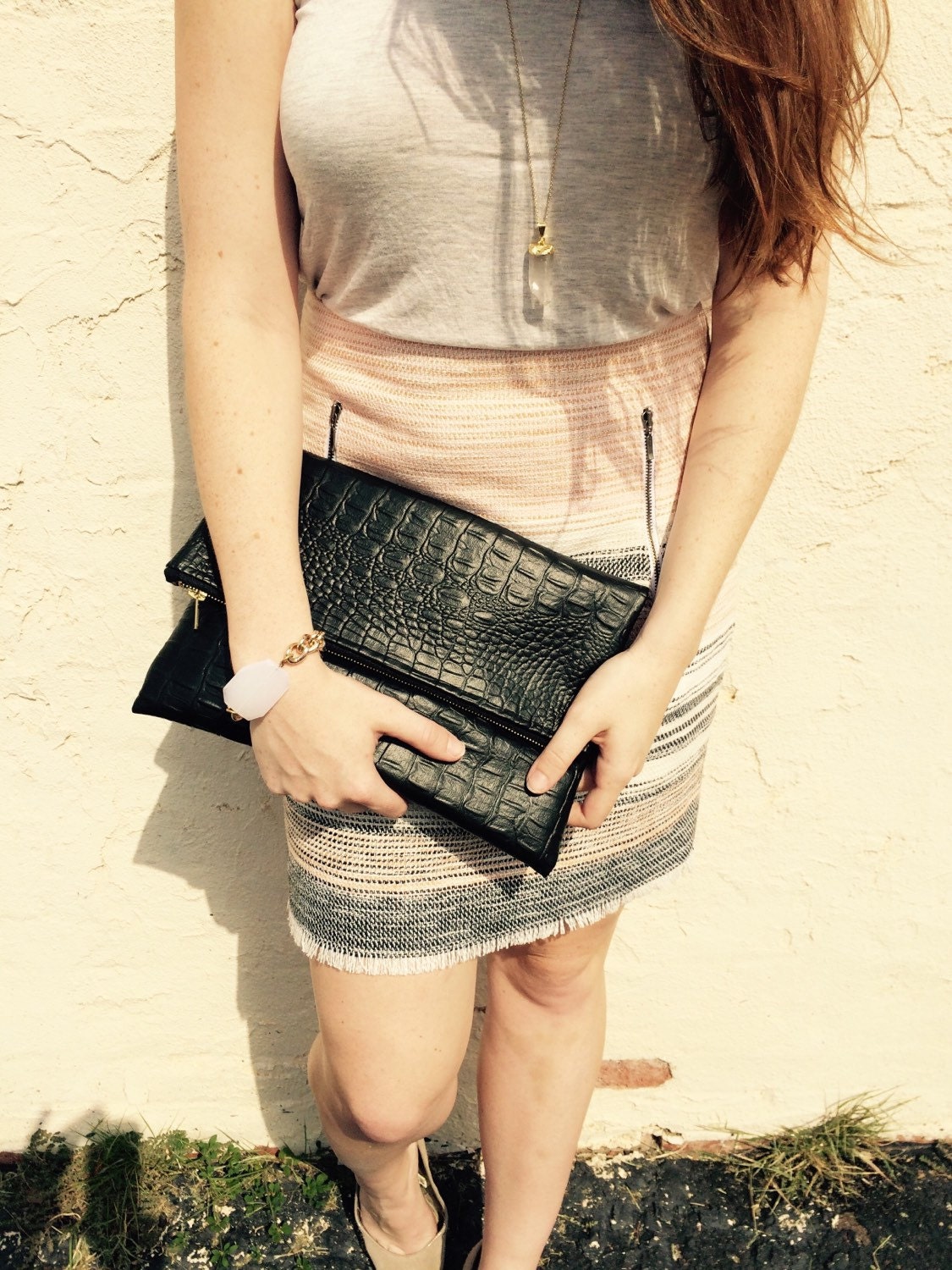 Vegane Schwarze Leder Foldover Clutch - Geschenk Für Sie, Geburtstag, Jahrestag, Brautjungfer Vegane Schwarze Leder Foldover Clutch - Geschenk Für Sie, Geburtstag, Jahrestag, Brautjungfer von BindhiAndBrutus