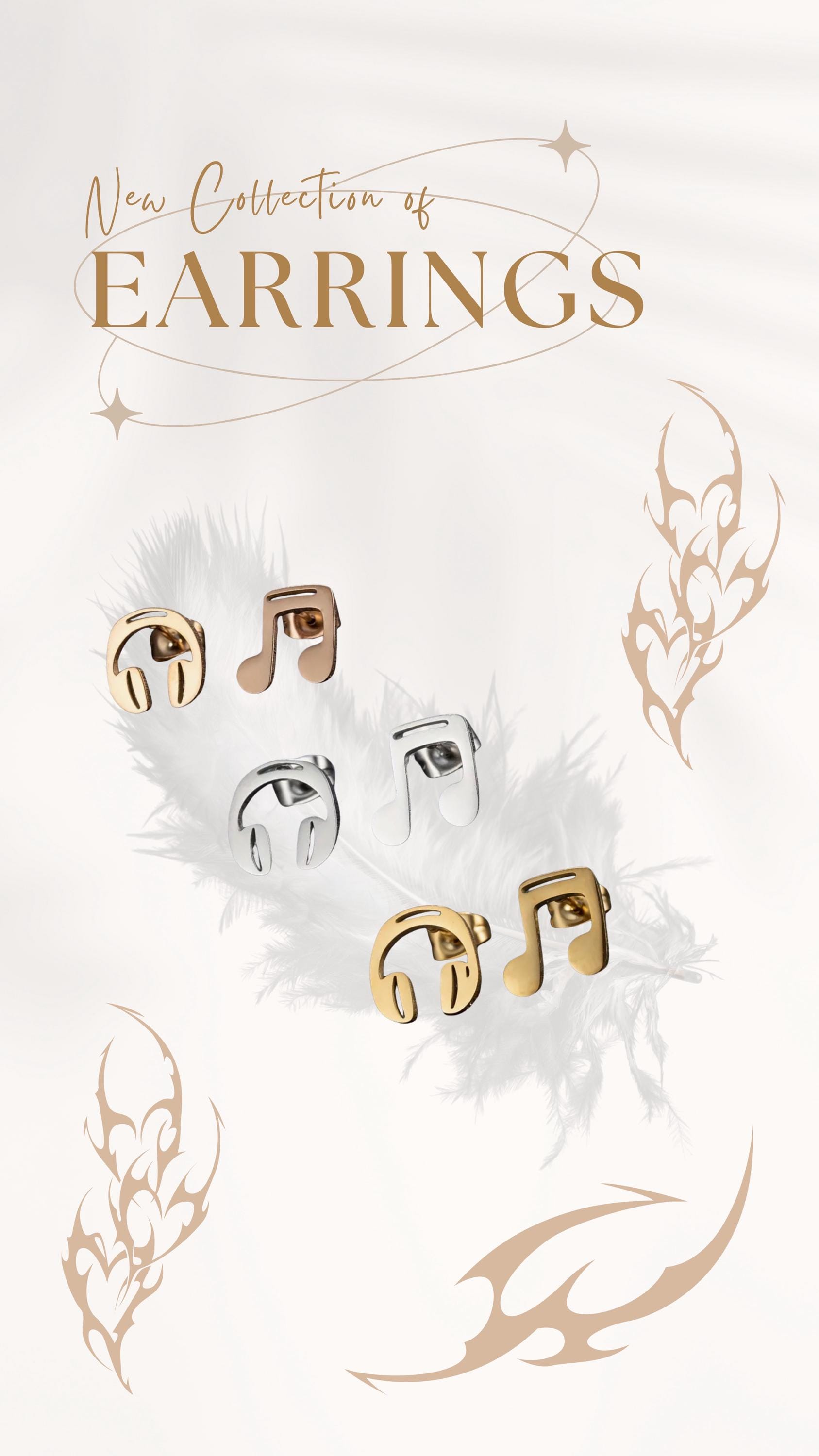 Für Musikliebhaber - Ohrringe Aus Edelstahl von BineMaa