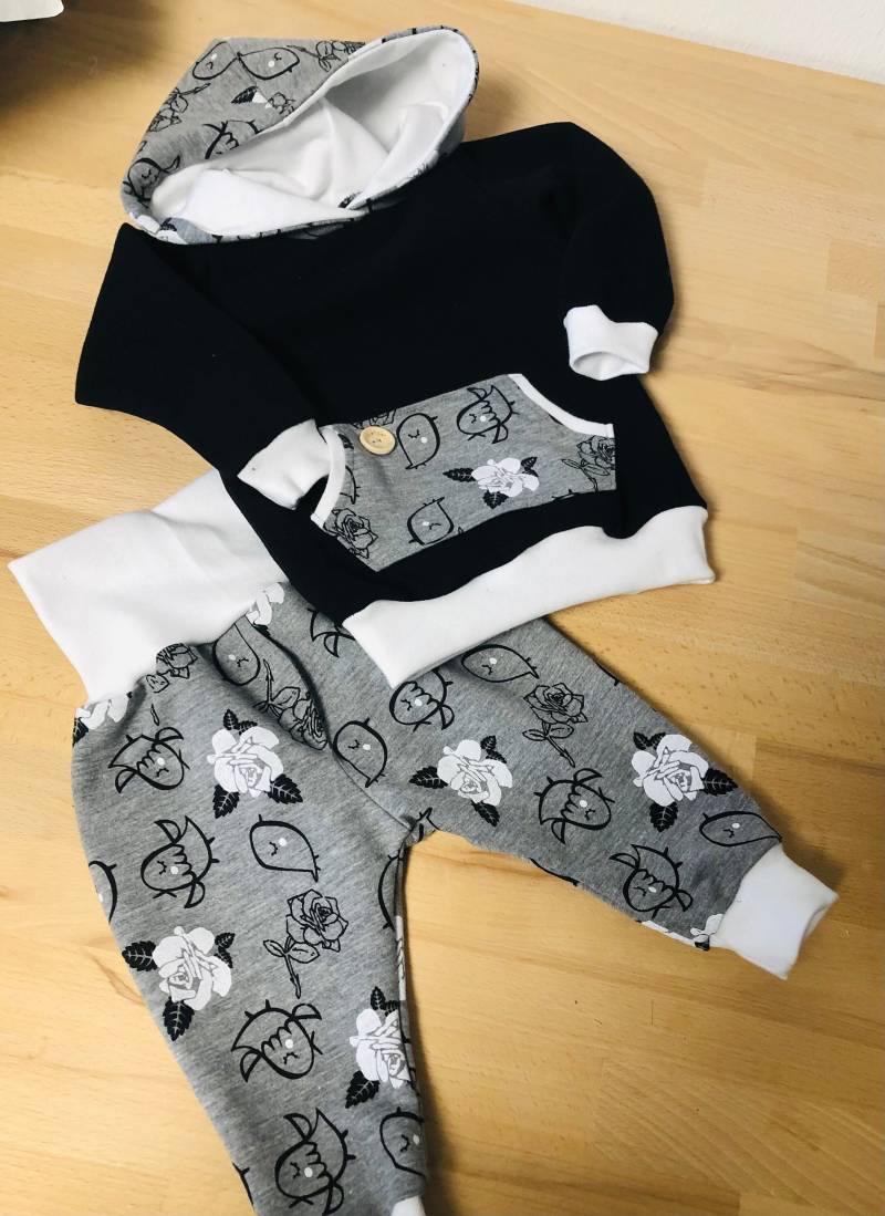 Kuscheliges Set Aus Sweat „Vögelchen", Hoodie Und Hose von BinesWunderladen