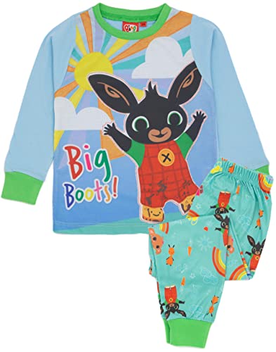 Bing Bunny Blaues Jungen-Pyjama-Set | Charakterober- und -unterteile | Gemütliche Loungewear Fans | Nachtwäsche für angenehmen Schlaf – 3–4 Jahre von Bing Bunny
