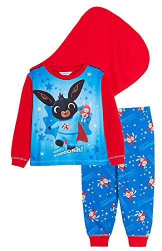 Bing Bunny Schlafanzug mit Umhang für Kinder, Pyjama-Set, für Jungen und Mädchen, zweiteiliges Hoppity Voosh Nachtwäsche-Set, blau, 104 von Bing Bunny