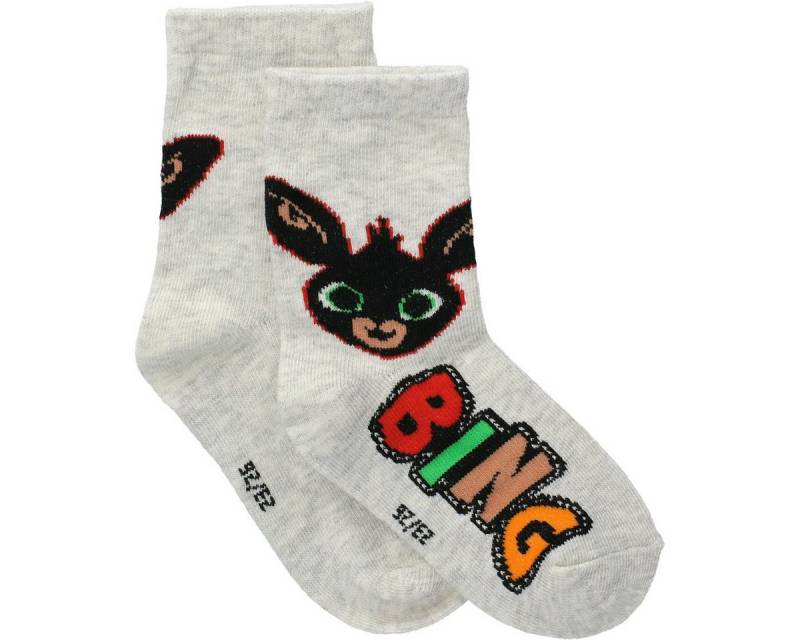 Bing Strümpfe Uni Streifen Unisex Kinder (1-Paar) Socken, Söckchen, Halbsocken, Kuschelsocken, Freizeitsocken von Bing