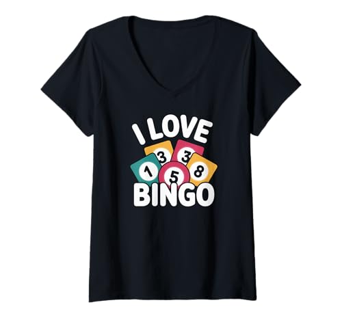 Damen Ich Liebe Bingo Passionate Game Buff T-Shirt mit V-Ausschnitt Damen Ich Liebe Bingo Passionate Game Buff T-Shirt mit V-Ausschnitt von Bingo Enthusiasts Fun Game Lovers