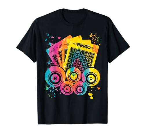Bingo-Bälle Colorsplash Damen Herren Bingo T-Shirt Bingo-Bälle Colorsplash Damen Herren Bingo T-Shirt von Bingo Watercolor Designs for Bingo Lover