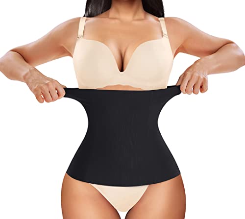 Bingrong2 in 1 Postpartale Unterstützung Taillenmieder, Damen Stark Formend Bauchweg Unterbrust Korsett Recovery Bauch Taille Taillenformer Shaper Korsagen Shapewear, Schwarz, M von Bingrong