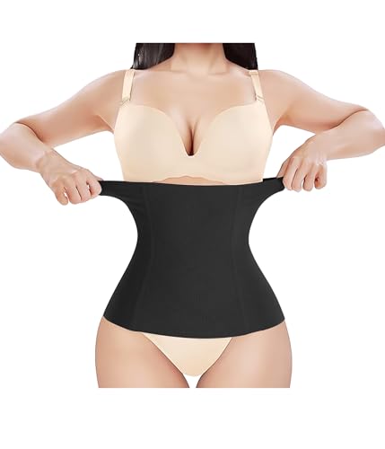 Bingrong2 in 1 Postpartale Unterstützung Taillenmieder, Damen Stark Formend Bauchweg Unterbrust Korsett Recovery Bauch Taille Taillenformer Shaper Korsagen Shapewear, Schwarz, S von Bingrong