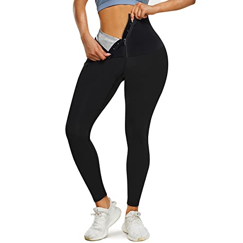 Bingrong Sauna Sporthose Damen Gewichtsverlust Hosen Hohe Taille Sweat Schwitzhose Schwitzen Jogginghose Lang Thermo Laufhose Trainingshose Sweathose Sauna Hose Leggings Pants von Bingrong